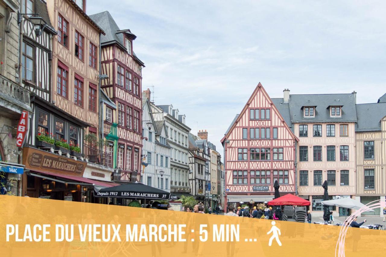 Le Flaubert, Appartement Et Parking En Centre Ville Rouen Luaran gambar
