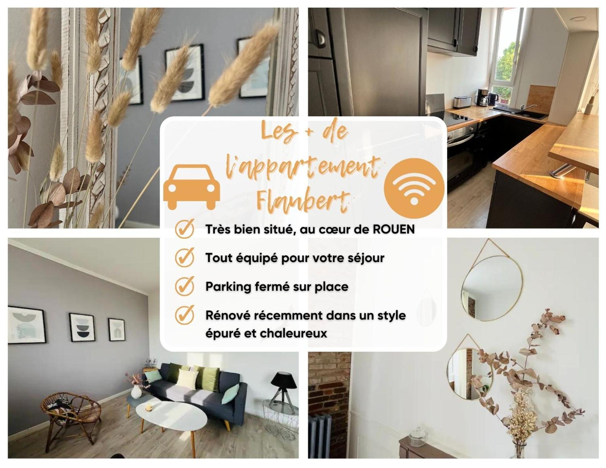 Le Flaubert, Appartement Et Parking En Centre Ville Rouen Luaran gambar